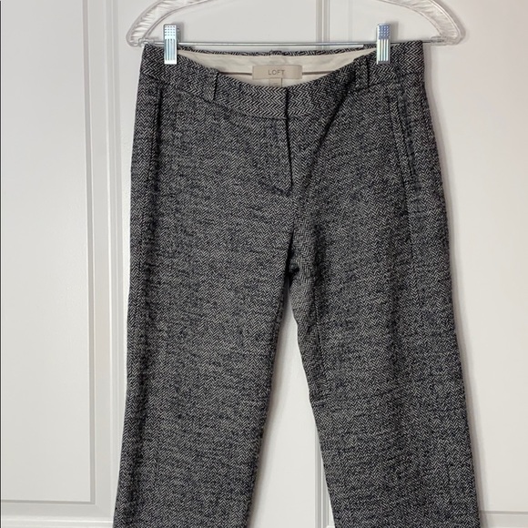 LOFT Marisa herringbone straight leg pants - Picture 5 of 11